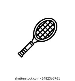 Racquet Icon Set Tennis Equipment Illustrations for Sports and Fitness