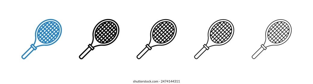 Conjunto de iconos de raquetas Símbolo visual para raquetas de tenis y bádminton utilizadas en diversas actividades deportivas.