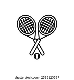 Racquet icon. simple thin line vector icon