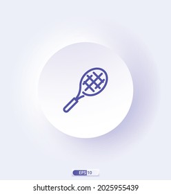 racquet icon. Sport icons. Set of signs and symbols for web, and apps. Icons of hobbies, sports equipment, and clothing. Vector illustration