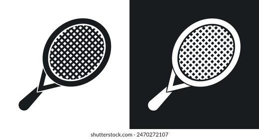 Racquet symbols. Tennis racket vector icon. Bat tennis championship match vector.