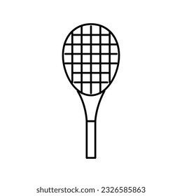 racquet tennis line icon vector. racquet tennis sign. isolated contour symbol black illustration