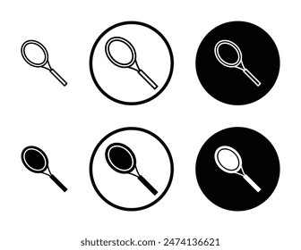 Racquet vector icon set. tennis racket vector icon. badminton sport racquet sign suitable for apps and websites UI designs.