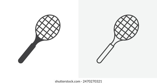 Racquet vector set. Tennis racket graphic. Bat tennis championship match icon.