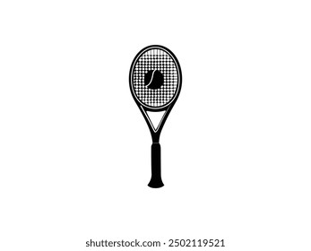 Racquetball bat crossed Vector Illustration, Ideal for Sports Design and Branding.