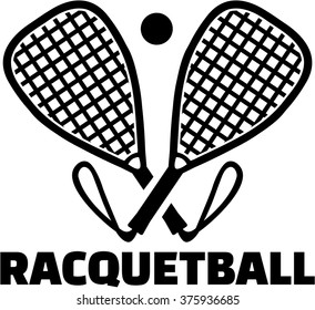 Racquetball bats with ball