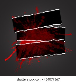 rad blot on a black 