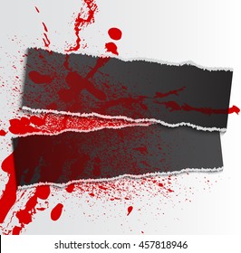 rad blot and paper on a white background, illustration clip-art