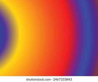 Rad, Blue, Yellow and Brown color combination smooth gradient background design.