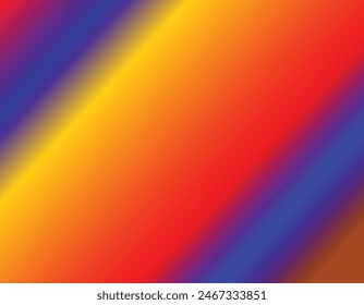 Rad, Blue, Yellow and Brown color combination smooth gradient background design.