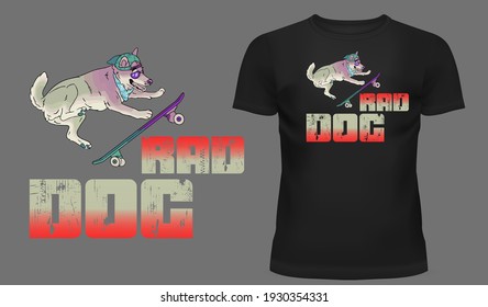 RAD DOG  T shirt  vector