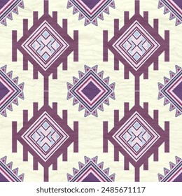 Diseño de patrón de indio nativo americano tribal tradicional étnico hmong para ilustración decorativa de alfombra de envoltura 