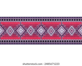 Diseño de patrón de indio nativo americano tribal tradicional étnico hmong para ilustración decorativa de alfombra de envoltura 