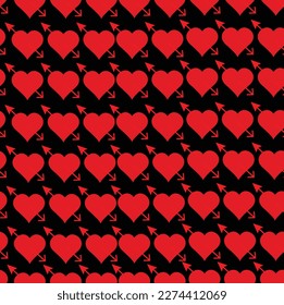 Rad love icon Seamless background pattern vector design for print items. This is an editable and printable high quality vector eps file.