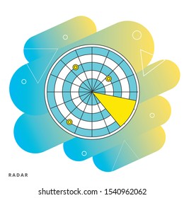 radar abstract icon symbol vector illustration