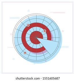 radar abstract icon symbol vector illustration.