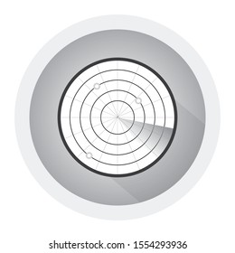 radar abstract icon symbol vector illustration. Black and white icon