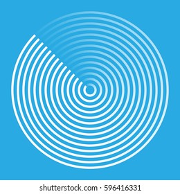 radar abstract icon symbol vector illustration