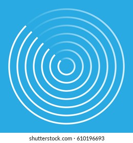 radar abstract icon symbol vector illustration