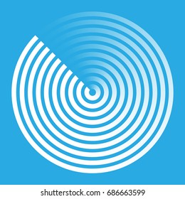 radar abstract icon symbol vector illustration