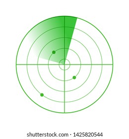 abstraktes Radarsymbol. Vektorgrafik auf weißem Hintergrund