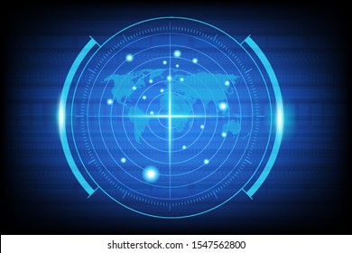 Concepto de tecnología abstracta radar detección detección de exploración maniobra militar peligro imagen satelital de malla 3d