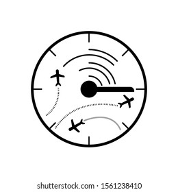 Radar aircraft sign. Sign at the airport