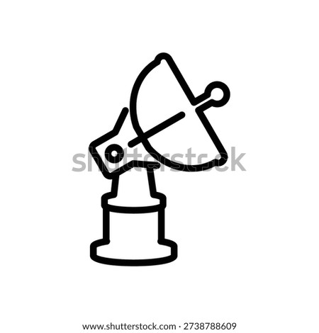 Radar antenna Icon, Line Vector graphics