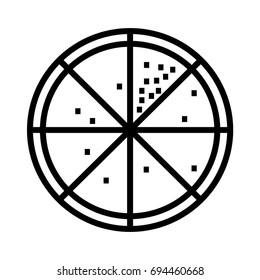 Radar black & white outline icon