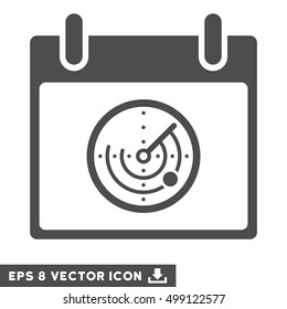 Radar Calendar Day icon. Vector EPS illustration style is flat iconic symbol, gray color.