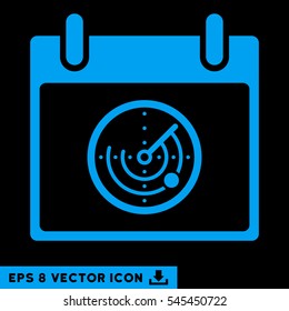 Radar Calendar Day icon. Vector EPS illustration style is flat iconic symbol, blue color.