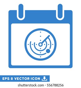 Radar Calendar Day icon. Vector EPS illustration style is flat iconic symbol, cobalt color.