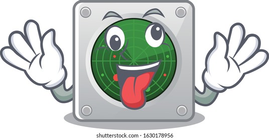 Radar Cartoon character style with a crazy face