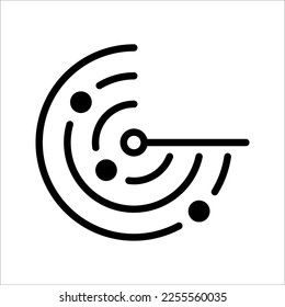 icono de la gráfica de radar de la colección Business and analysis. Ilustración vectorial de la gráfica de radar de línea delgada aislada en fondo blanco.