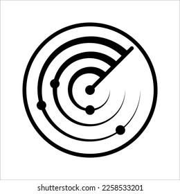 icono de la gráfica de radar de la colección Business and analysis. Ilustración vectorial de la gráfica de radar de línea delgada aislada en fondo blanco.