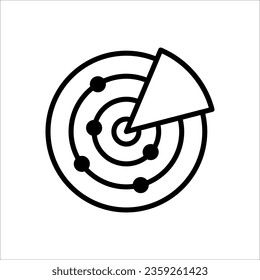 radar chart icon from Business and analytics outline collection. Thin line radar chart vector isolated on white background.