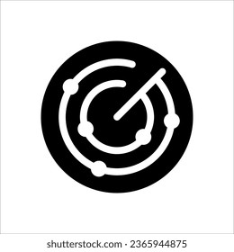 radar chart icon from Business and analytics outline collection. Thin line radar chart vector isolated on white background.