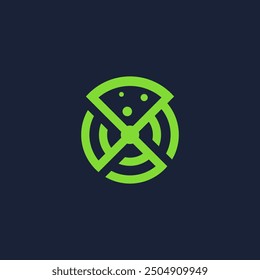 radar circle abstract logo design