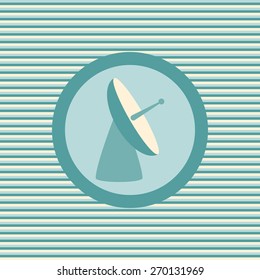 Radar color flat icon vector graphic illustration