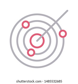 radar colour line vector icon