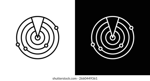 Radar detection icon for Apps. Icon Design Template.