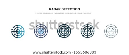 radar detection icon in different style vector illustration. two colored and black radar detection vector icons designed in filled, outline, line and stroke style can be used for web, mobile, ui