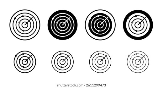 radar detection icon Flat illustration sign