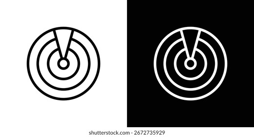 Radar detection icon graphic element Illustration template design