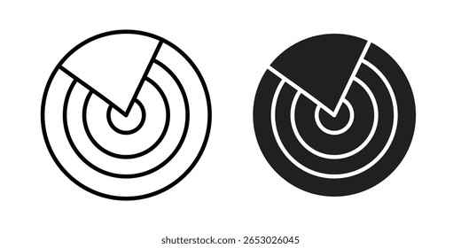 Ícone de detecção de radar Ilustração do modelo de vetor de design de logotipo