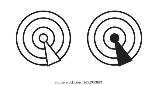 Radar detection icon. modern vector symbols set
