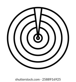 radar detection icon Outline vector symbol sign