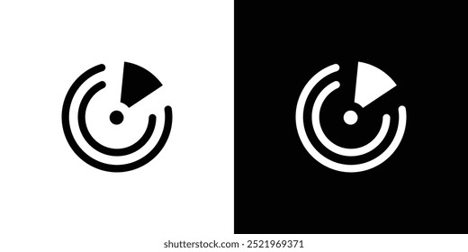 radar detection icon set vector illustration