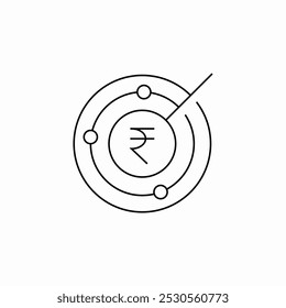 Vector de signo de icono de detección de radar