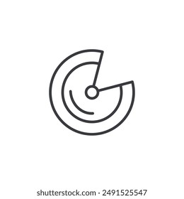 Radar detection icon symbol design collection